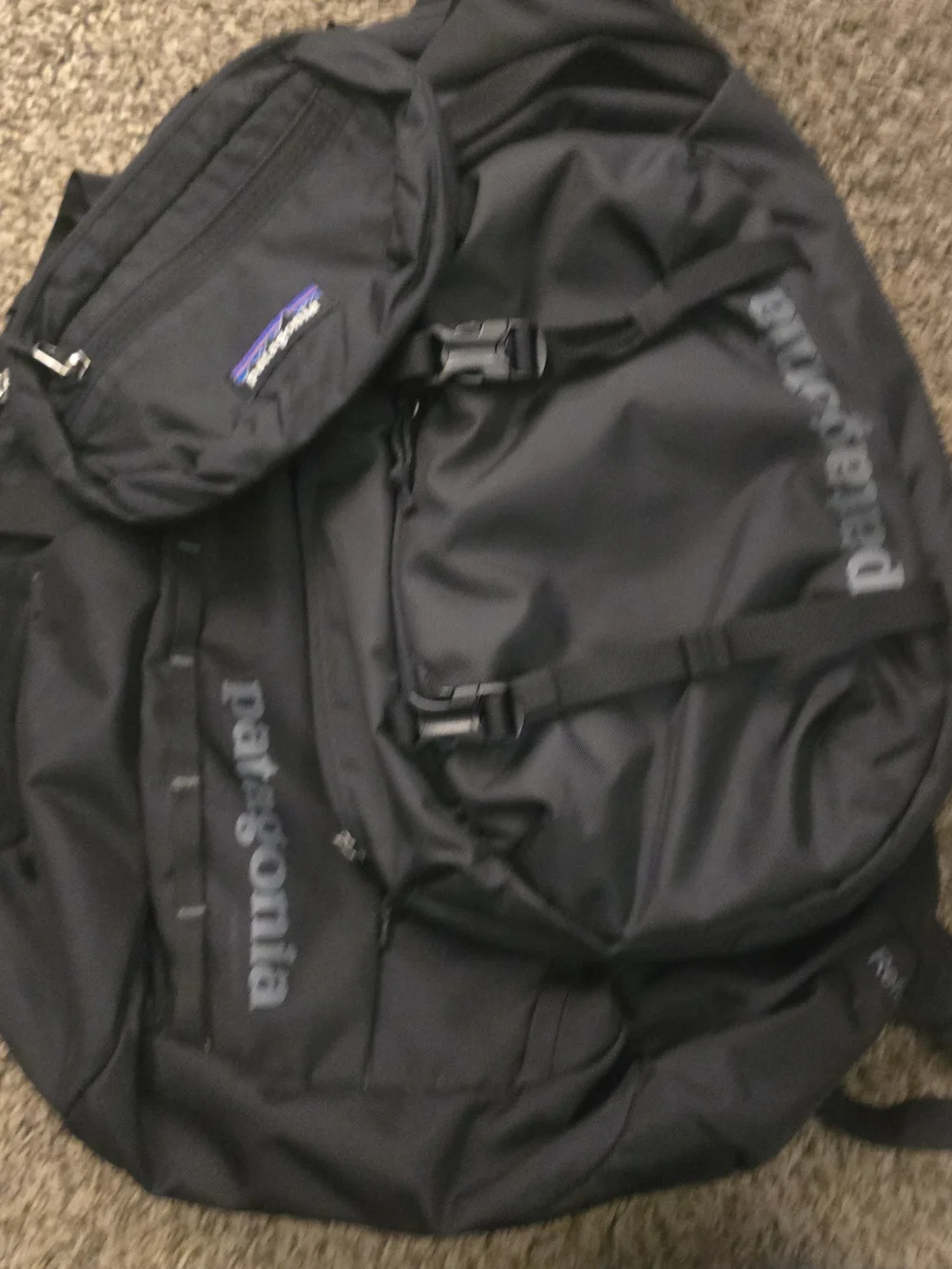 Patagonia Black Travel Bundle Refugio, Atom 8, Light Weight Travel Pack